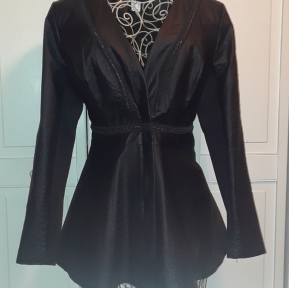 VENUS Jackets & Blazers - Venus Peplum Faux Leather Jacket